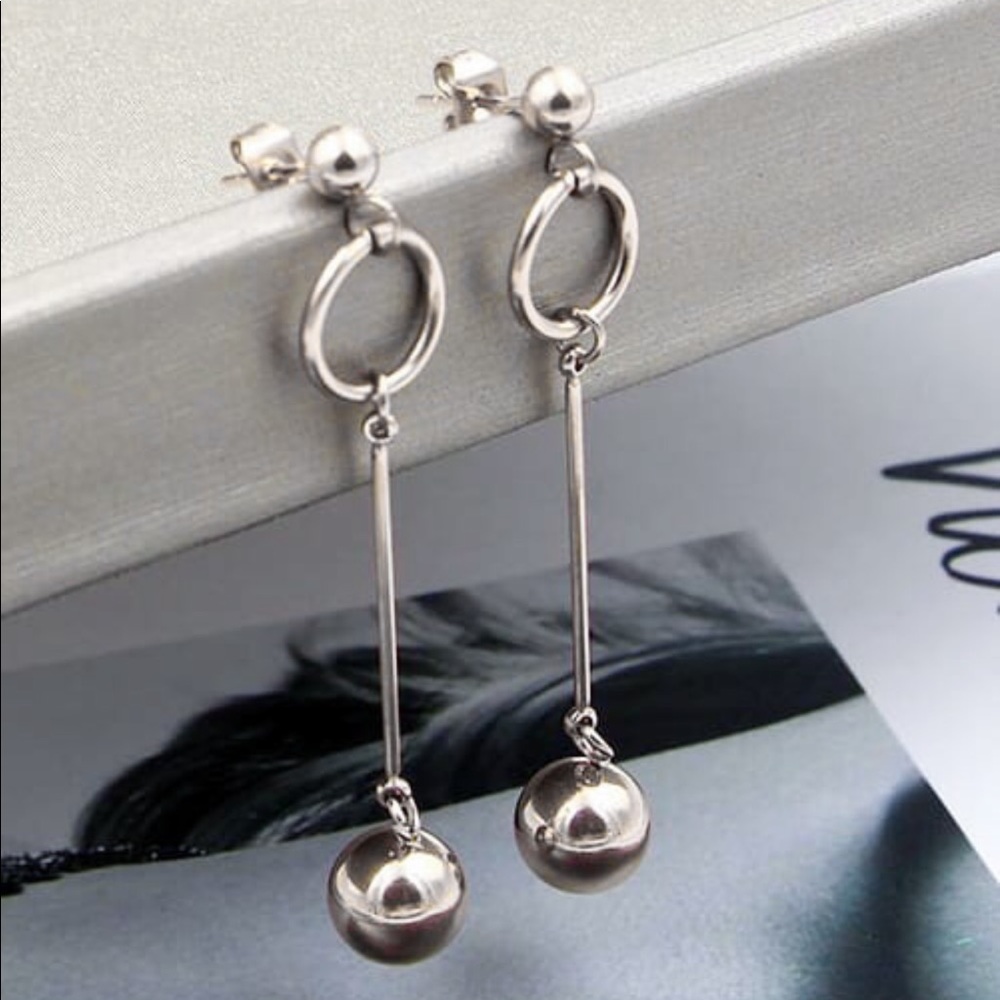 Titanium Ball Drop Earrings